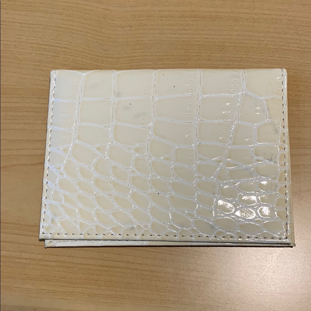 Cream Crocodile Embossed Wallet